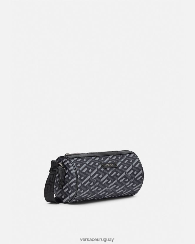 Versace bolso bandolera con firma la greca hombres negro y gris bolsas H88R0H1485