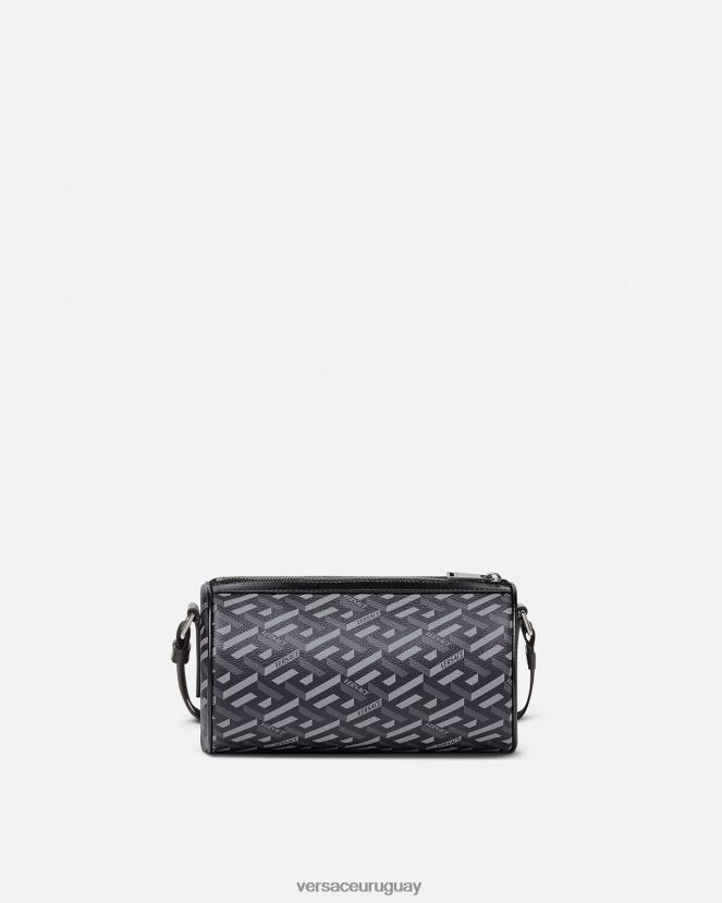 Versace bolso bandolera con firma la greca hombres negro y gris bolsas H88R0H1485