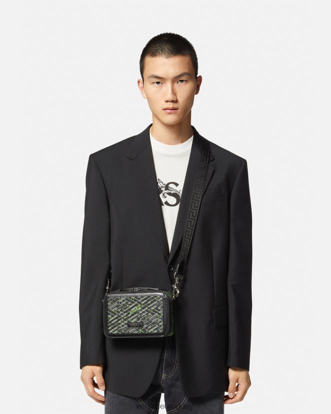 Versace bolso bandolera pequeño con firma la greca hombres imprimir bolsas H88R0H1478