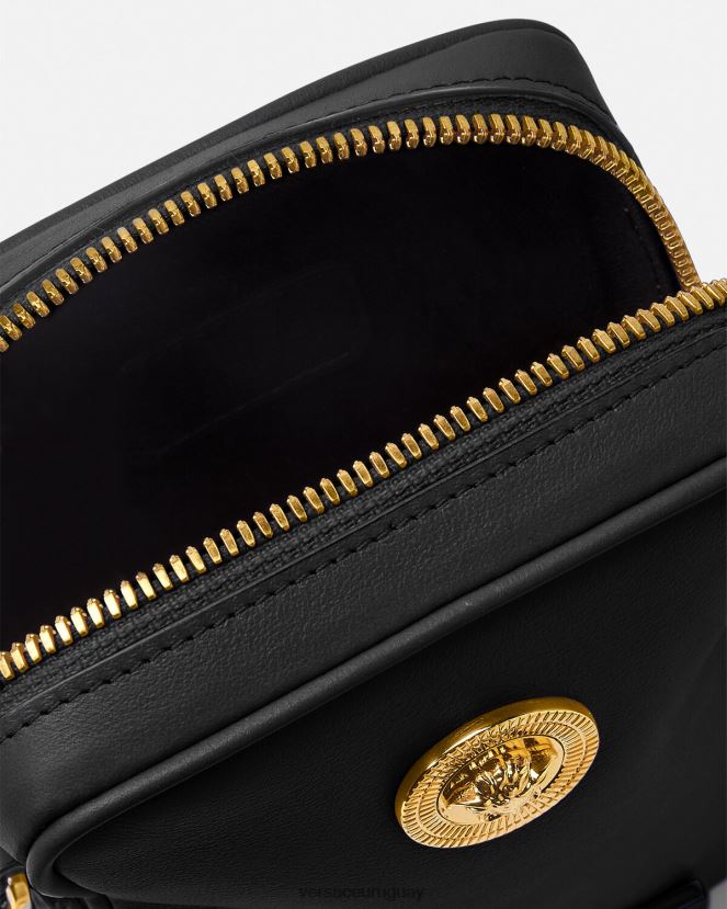 Versace bandolera pequeña con Medusa Biggie hombres negro bolsas H88R0H1465