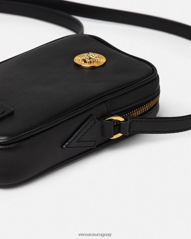 Versace bandolera pequeña con Medusa Biggie hombres negro bolsas H88R0H1465