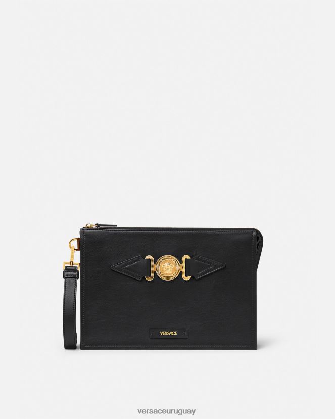 Versace bolsa grande de medusa hombres negro bolsas H88R0H1466