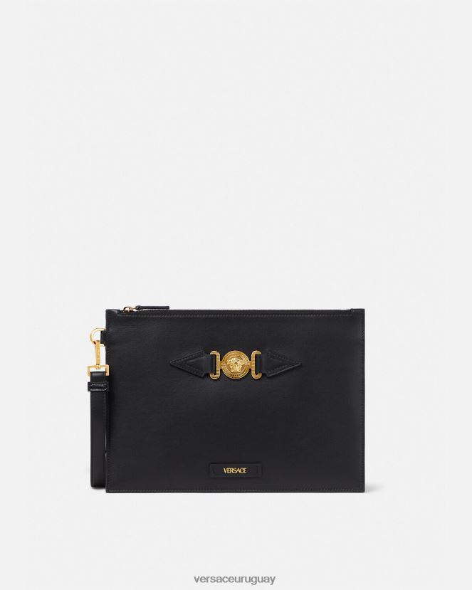 Versace bolsa grande de medusa hombres negro bolsas H88R0H1467
