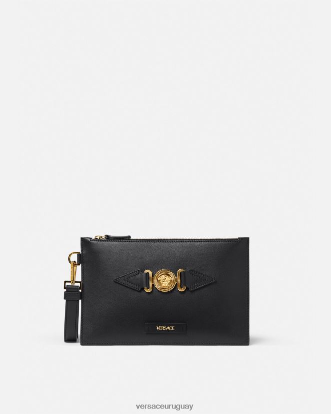 Versace bolso shopper pequeño con medusa biggie hombres negro bolsas H88R0H1463