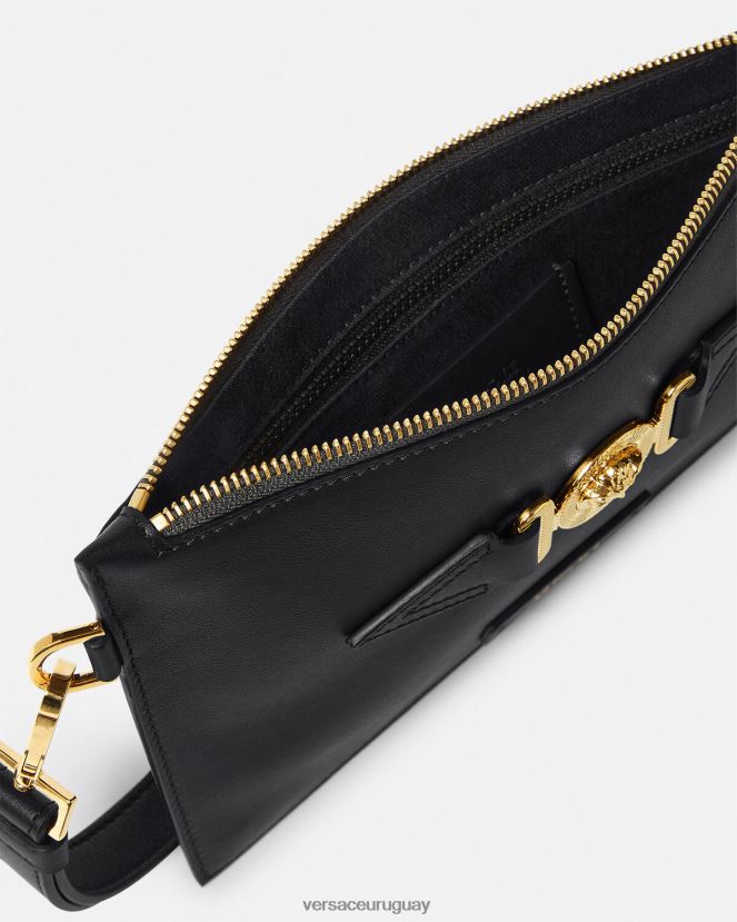 Versace bolso shopper pequeño con medusa biggie hombres negro bolsas H88R0H1463