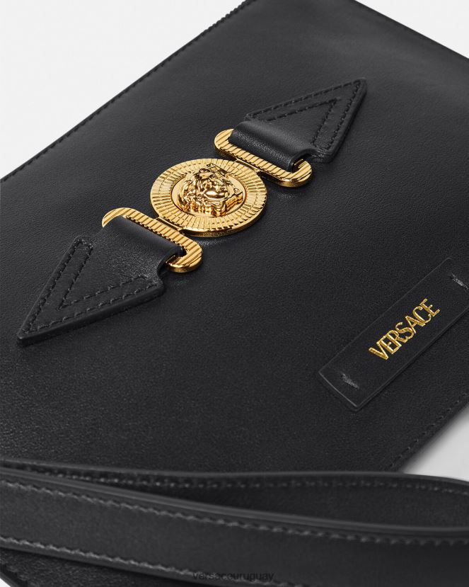 Versace bolso shopper pequeño con medusa biggie hombres negro bolsas H88R0H1463
