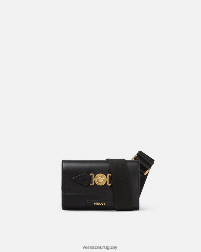 Versace riñonera con Medusa Biggie hombres negro bolsas H88R0H1470