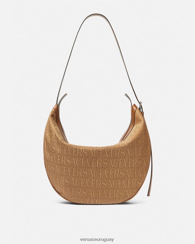 Versace bolso hobo grande con repetición en toda la prenda hombres marrón bolsas H88R0H1499