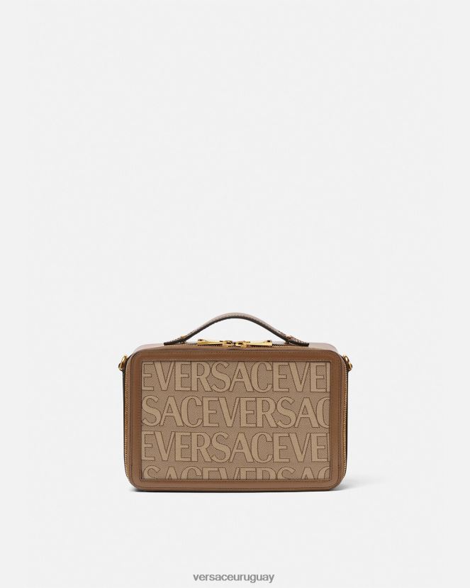 Versace bolso mensajero integral hombres marrón bolsas H88R0H1497