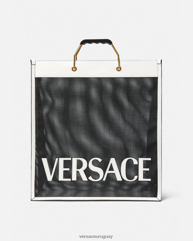 Versace bolso de mano comprador hombres blanco negro bolsas H88R0H1508