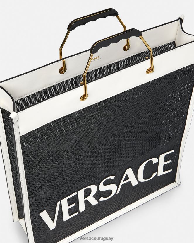 Versace bolso de mano comprador hombres blanco negro bolsas H88R0H1508