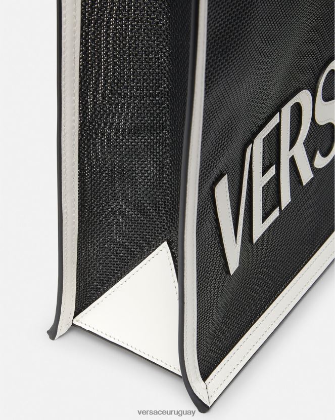Versace bolso de mano comprador hombres blanco negro bolsas H88R0H1508