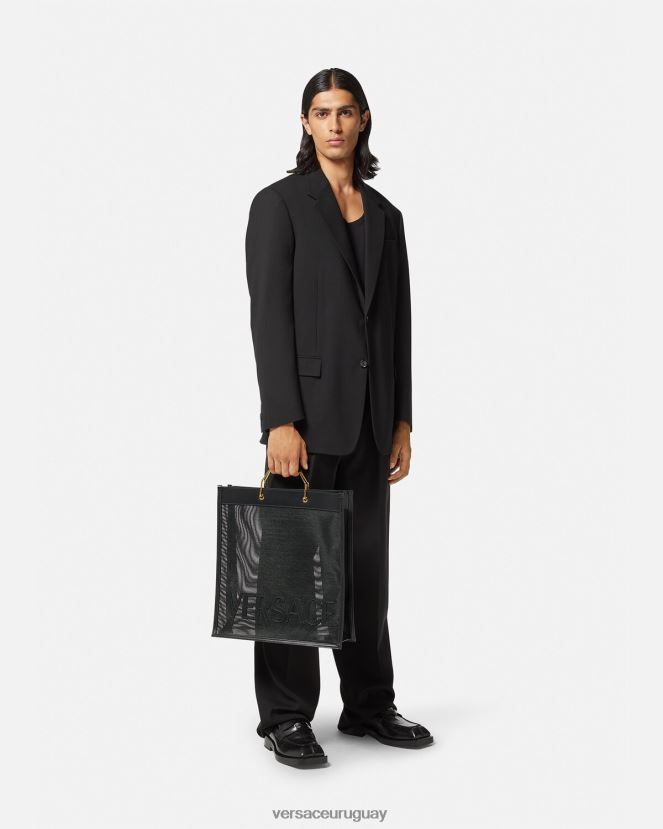 Versace bolso de mano comprador hombres negro bolsas H88R0H1507
