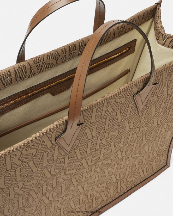 Versace bolso de mano por toda la prenda hombres marrón bolsas H88R0H1506