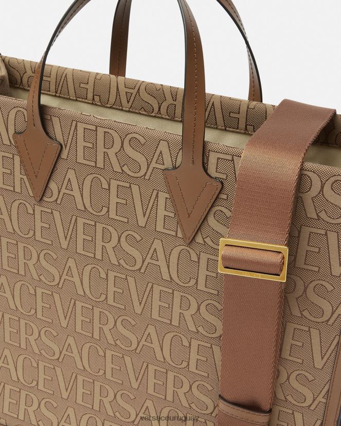 Versace bolso de mano por toda la prenda hombres marrón bolsas H88R0H1506