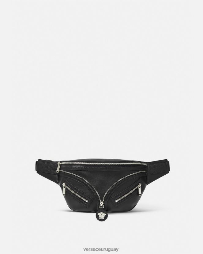 Versace riñonera repetida hombres negro bolsas H88R0H1504