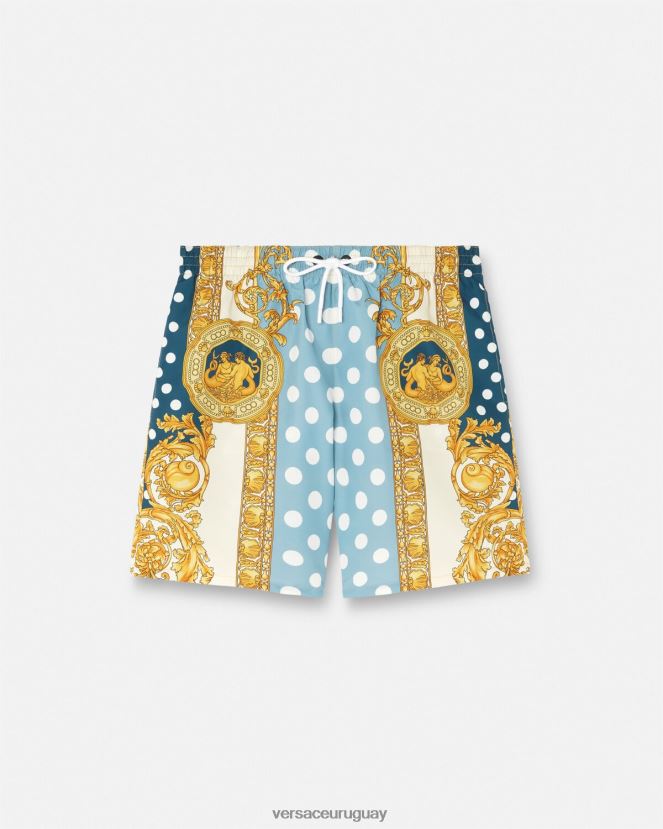 Versace bañadores con diseño barroco de conchas marinas hombres imprimir ropa interior y ropa de playa H88R0H1802