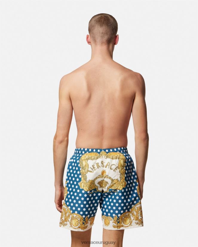 Versace bañadores con diseño barroco de conchas marinas hombres imprimir ropa interior y ropa de playa H88R0H1802