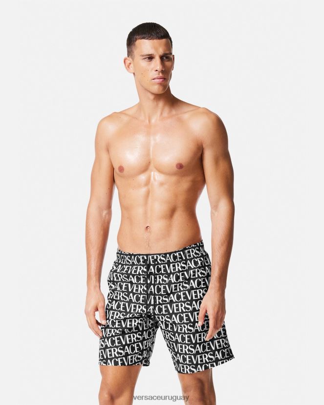 Versace bañadores integrales hombres negro y estampado ropa interior y ropa de playa H88R0H1803