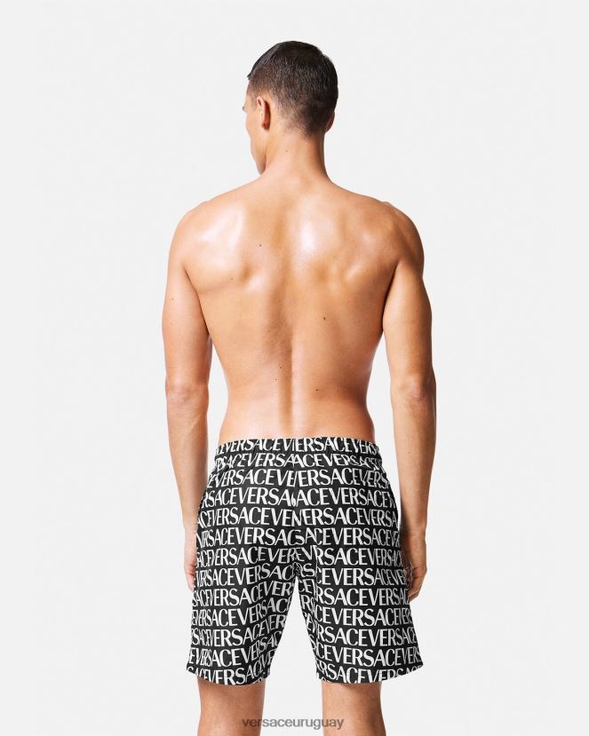 Versace bañadores integrales hombres negro y estampado ropa interior y ropa de playa H88R0H1803