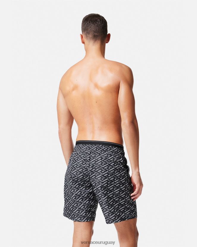 Versace bañadores la greca hombres negro y gris ropa interior y ropa de playa H88R0H1800