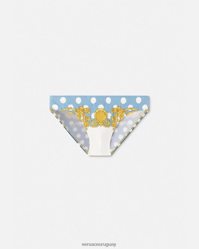 Versace calzoncillos de baño con diseño barroco de conchas marinas hombres imprimir ropa interior y ropa de playa H88R0H1801