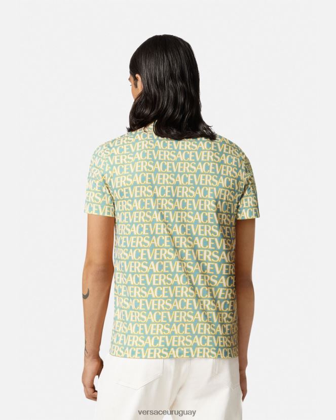 Versace camiseta por toda la prenda hombres imprimir ropa H88R0H1354