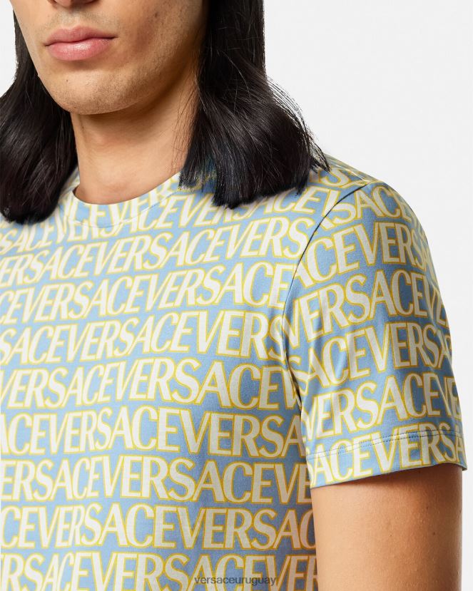 Versace camiseta por toda la prenda hombres imprimir ropa H88R0H1354