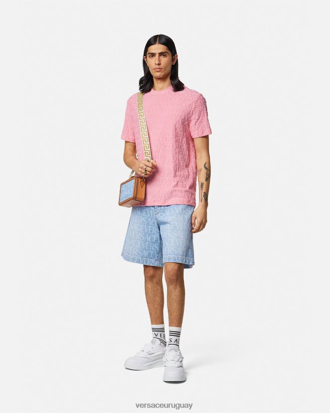 Versace camiseta tipo toalla hombres un color ropa H88R0H1353