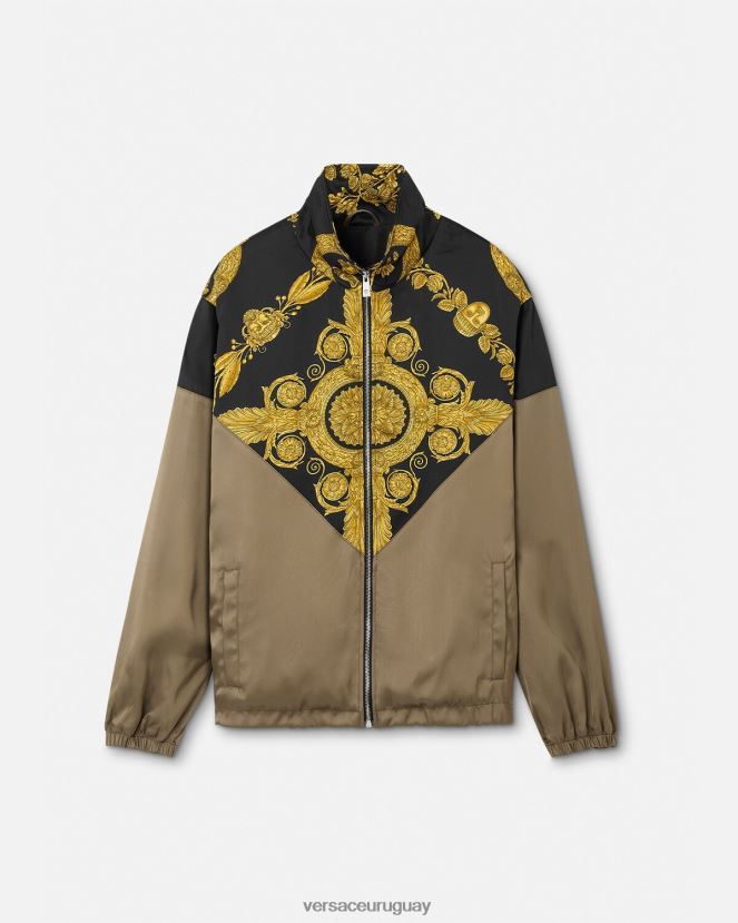 Versace chaqueta blusón barroco maschera hombres imprimir ropa H88R0H1236