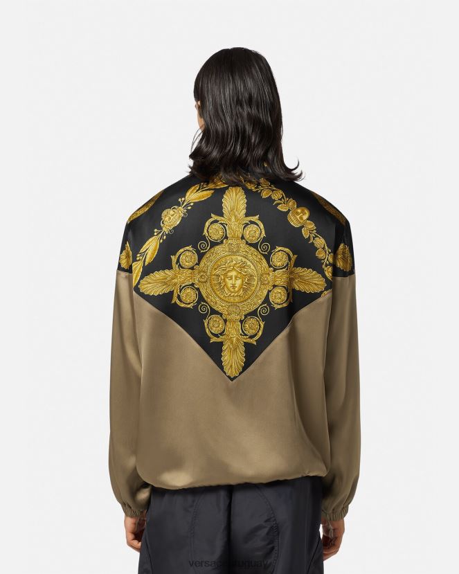Versace chaqueta blusón barroco maschera hombres imprimir ropa H88R0H1236