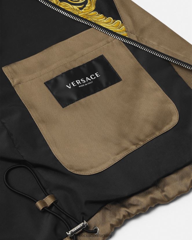 Versace chaqueta blusón barroco maschera hombres imprimir ropa H88R0H1236