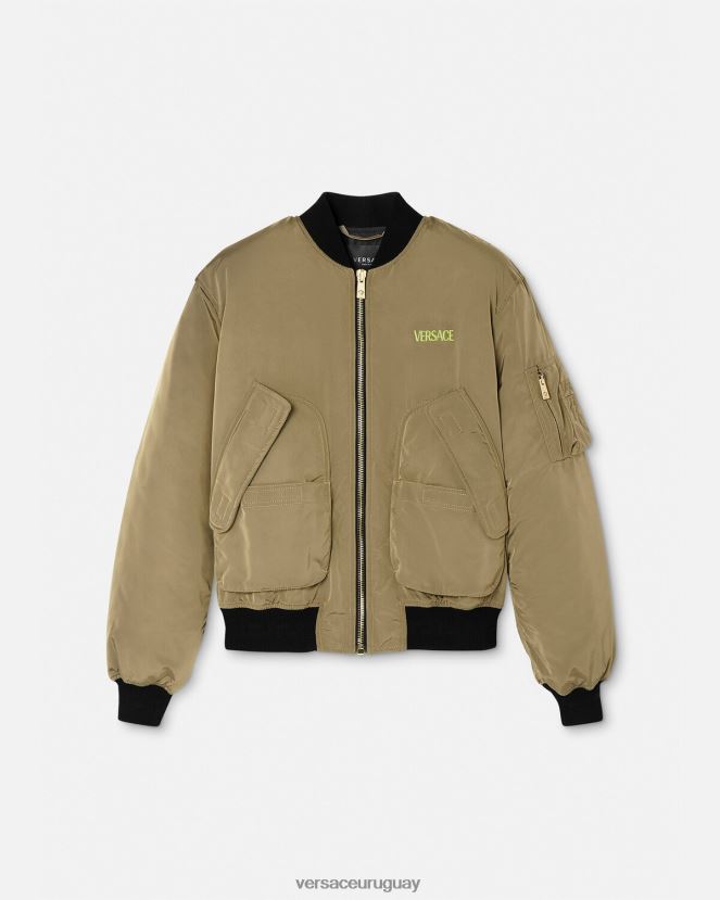 Versace chaqueta bomber le maschere hombres imprimir ropa H88R0H1232