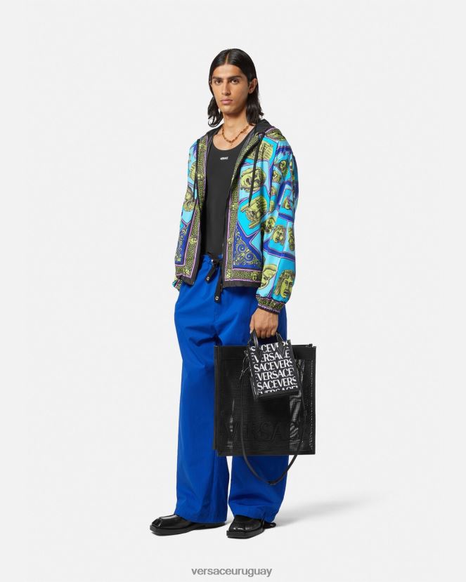 Versace chaqueta cortavientos le maschere hombres imprimir ropa H88R0H1235