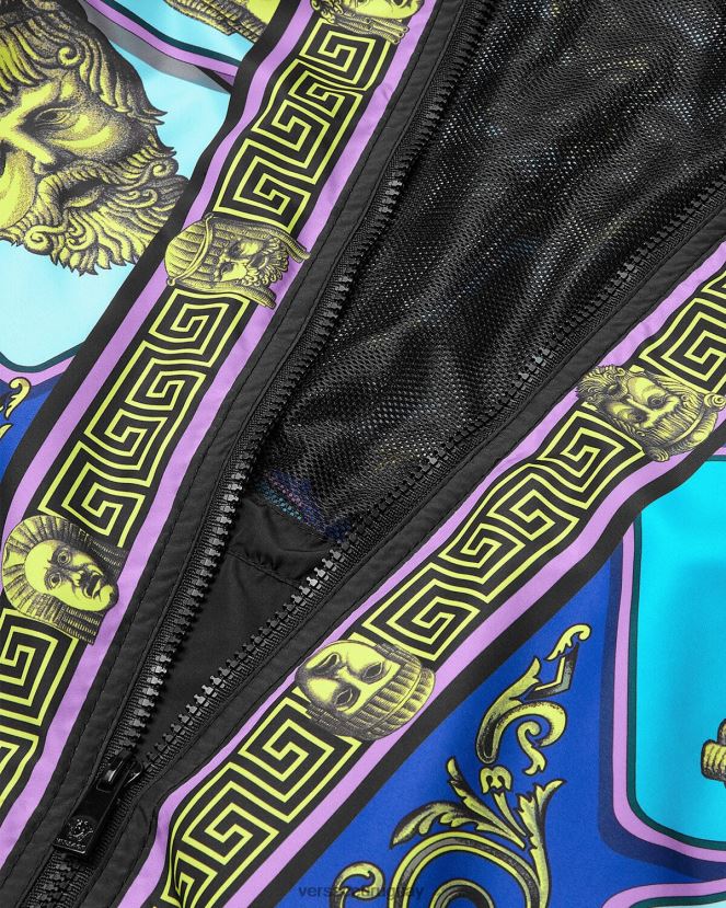 Versace chaqueta cortavientos le maschere hombres imprimir ropa H88R0H1235