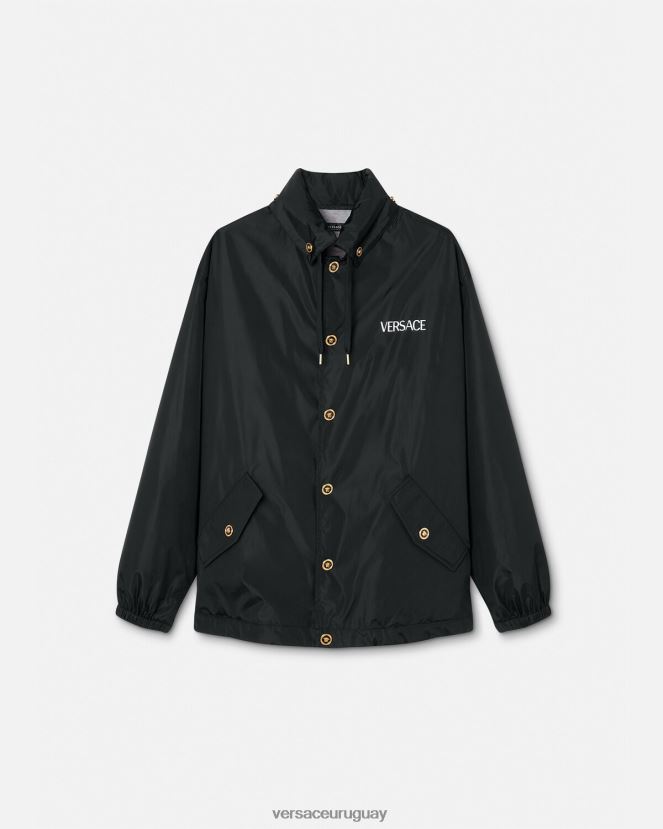 Versace chaqueta de medusa hombres negro ropa H88R0H1249