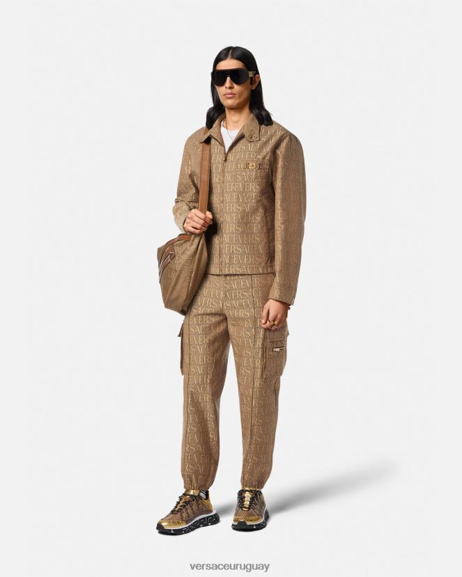 Versace chaqueta tipo blusón por toda la prenda hombres imprimir ropa H88R0H1221