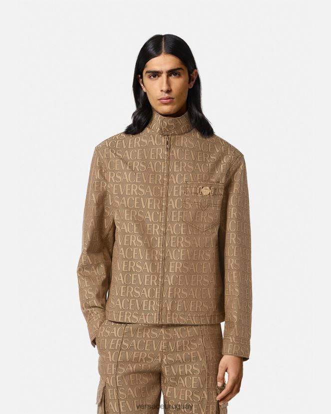 Versace chaqueta tipo blusón por toda la prenda hombres imprimir ropa H88R0H1221