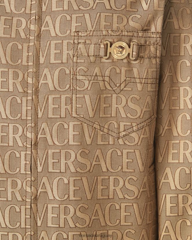 Versace chaqueta tipo blusón por toda la prenda hombres imprimir ropa H88R0H1221