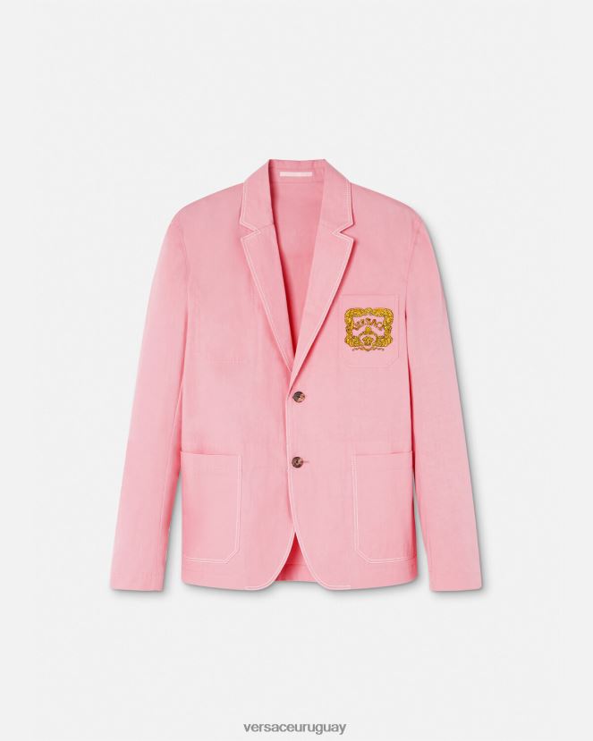 Versace blazer barroco con conchas marinas hombres rosa ropa H88R0H1268