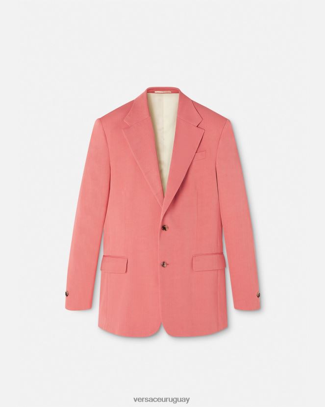 Versace blazer con botonadura sencilla hombres rosa ropa H88R0H1272