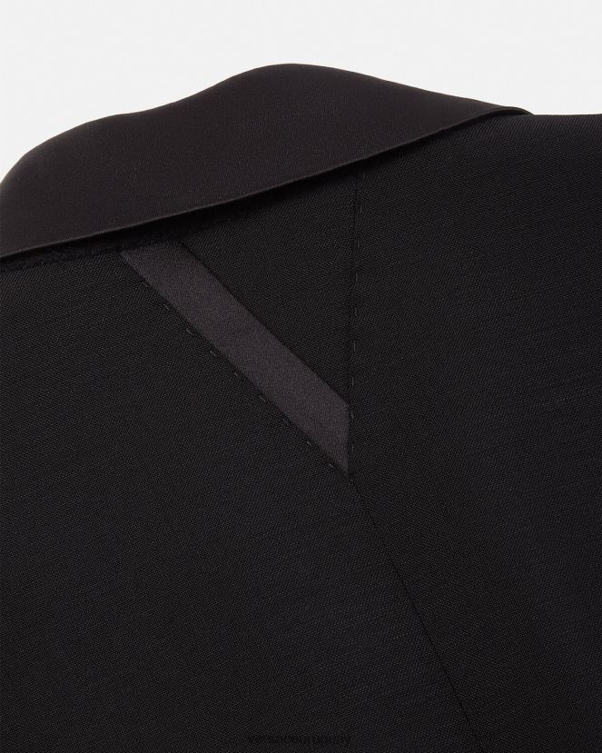Versace chaqueta formal de lana hombres negro ropa H88R0H1260