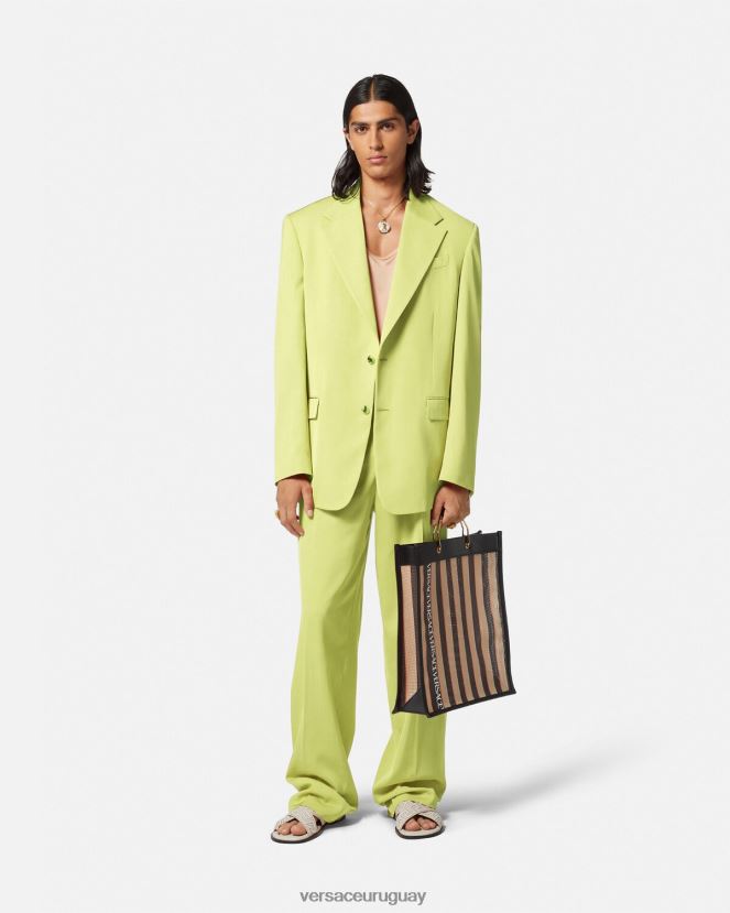 Versace pantalones formales de pierna ancha hombres cal ropa H88R0H1273