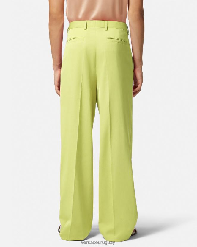 Versace pantalones formales de pierna ancha hombres cal ropa H88R0H1273