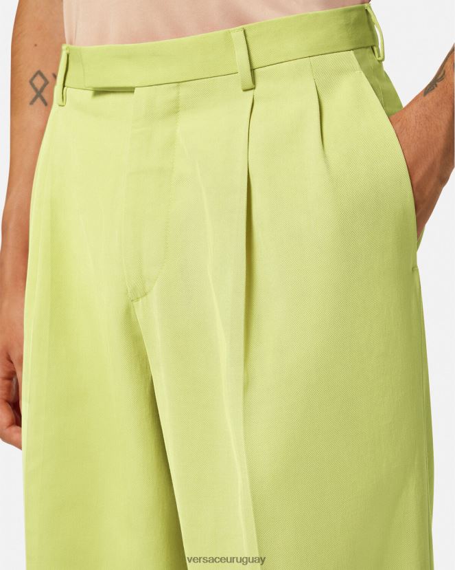 Versace pantalones formales de pierna ancha hombres cal ropa H88R0H1273