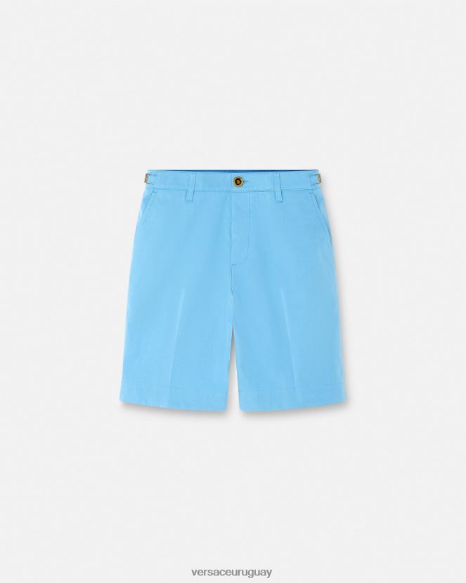 Versace bermudas con medusa biggie hombres azul claro ropa H88R0H1445