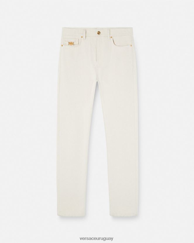Versace jeans con medusa biggie hombres blanco ropa H88R0H1444