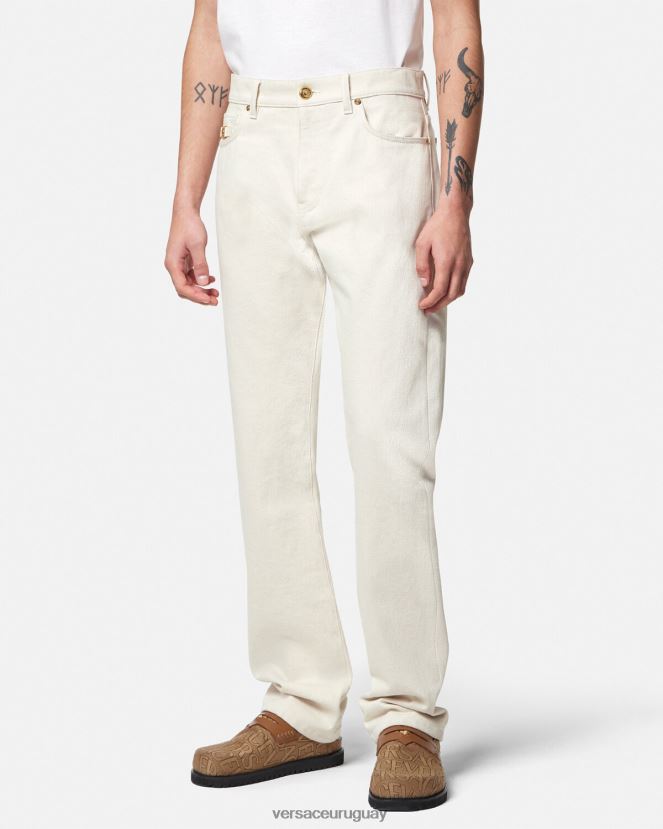 Versace jeans con medusa biggie hombres blanco ropa H88R0H1444