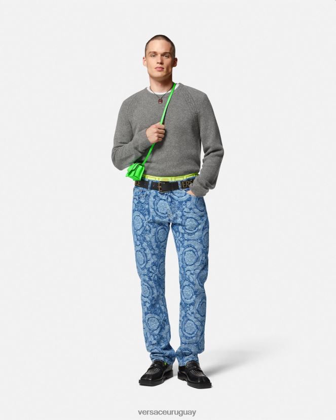 Versace jeans con silueta barroca hombres Plano ropa H88R0H1448