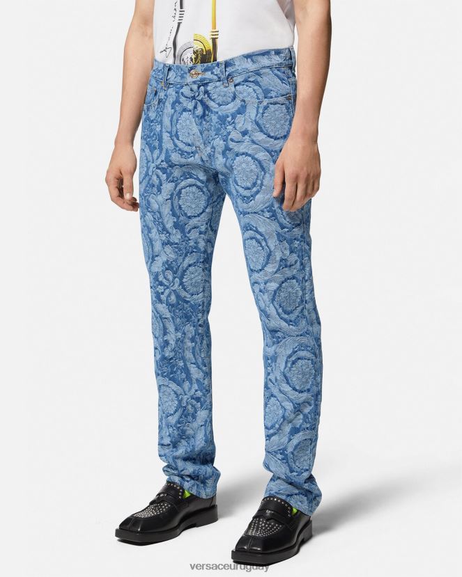 Versace jeans con silueta barroca hombres Plano ropa H88R0H1448